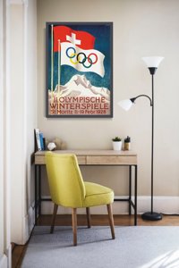 Canvas poster Olympics Winter Games Alps St. Moritz Switzerland