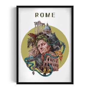 Photo black frame Rome