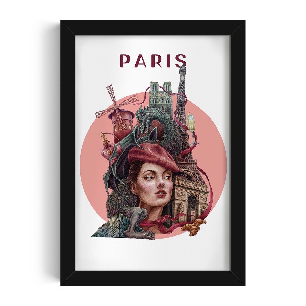 Photo black frame Paris