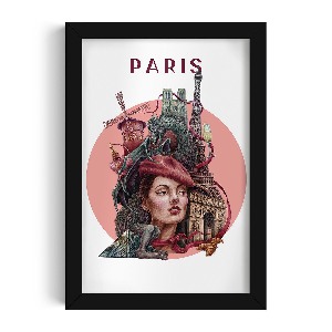 Photo black frame Paris