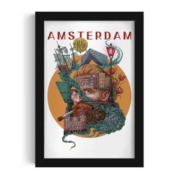 Photo black frame Amsterdam