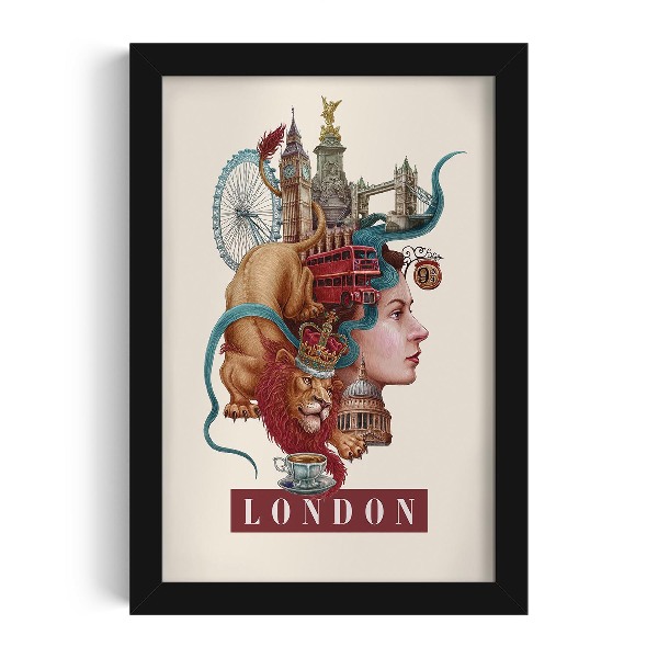 Photo black frame London Vintage