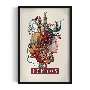 Photo black frame London Vintage