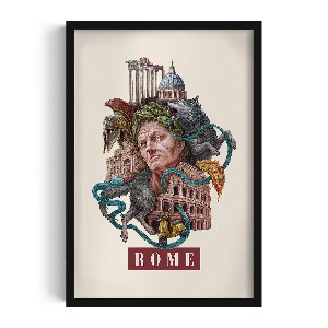 Photo black frame Rome Vintage