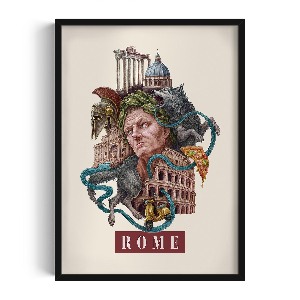 Photo black frame Rome Vintage