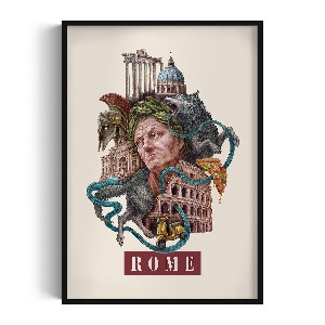 Photo black frame Rome Vintage