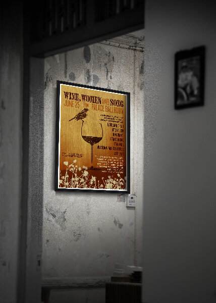Poster Wine Women And Song