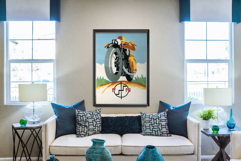 Wall art FN Motorcycle Vintage Cycle Poster