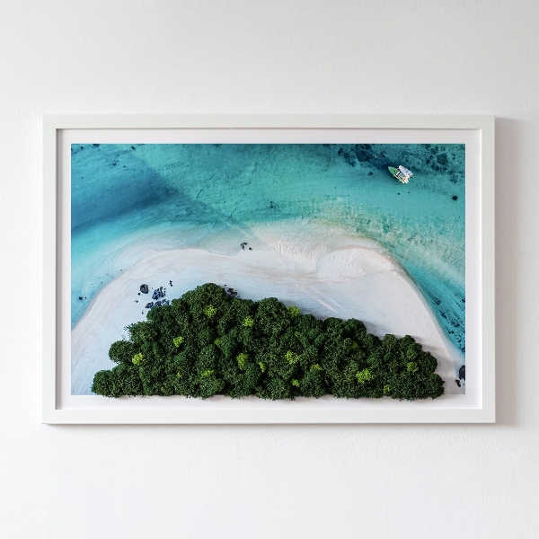Living moss wall art Azure beach