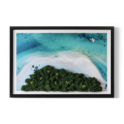 Living moss wall art Azure beach