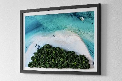Living moss wall art Azure beach