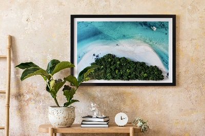 Living moss wall art Azure beach