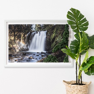 Moss wall art Waterfall surrounded by trees