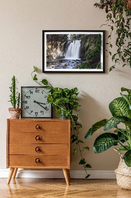 Moss wall art Waterfall surrounded by trees
