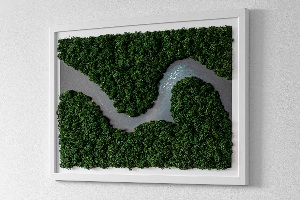 Moss wall art River in the Forest