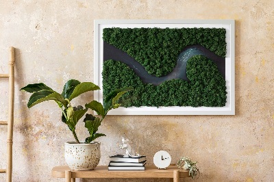 Moss wall art River in the Forest