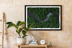 Moss wall art River in the Forest