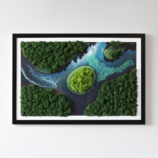 Island on the backwaters - Moss wall art