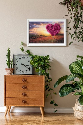 Living moss wall art Heart -shaped tree