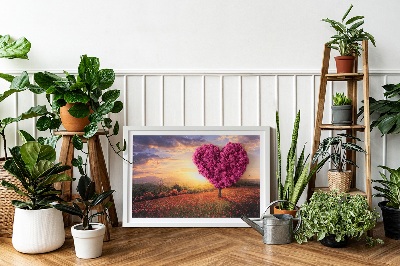 Living moss wall art Heart -shaped tree