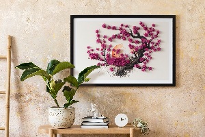 Framed moss wall art Cherry tree