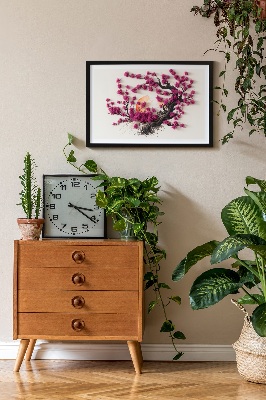 Framed moss wall art Cherry tree