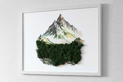 Living moss wall art The top of the mountain over the forest