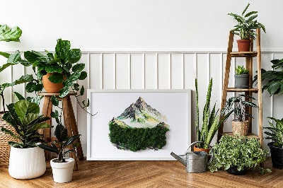 Living moss wall art The top of the mountain over the forest