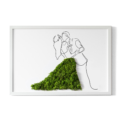 Moss wall art Dancing couple