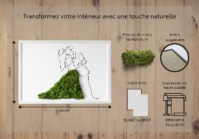 Moss wall art Dancing couple