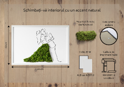 Moss wall art Dancing couple