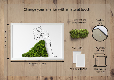 Moss wall art Dancing couple