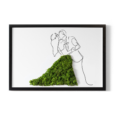 Moss wall art Dancing couple