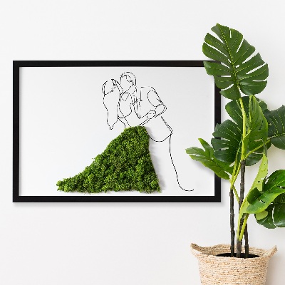 Moss wall art Dancing couple