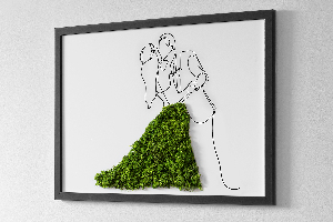 Moss wall art Dancing couple