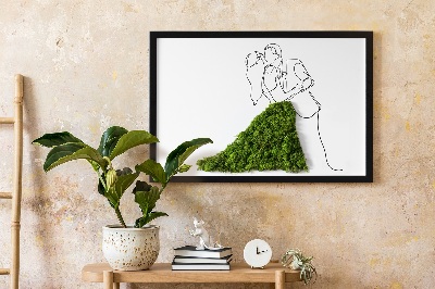 Moss wall art Dancing couple