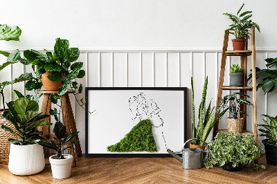 Moss wall art Dancing couple