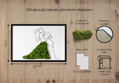 Moss wall art Dancing couple