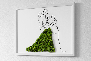 Moss wall art Dancing couple