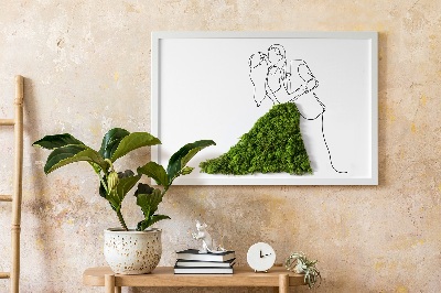 Moss wall art Dancing couple