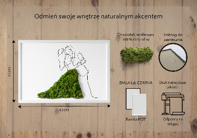 Moss wall art Dancing couple