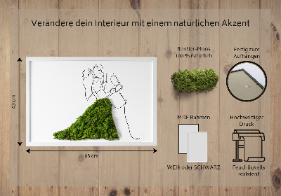 Moss wall art Dancing couple