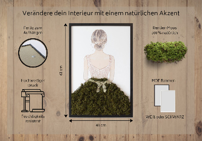 Moss wall art Ballerina