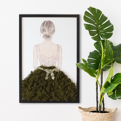Moss wall art Ballerina