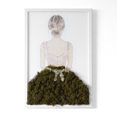 Moss wall art Ballerina