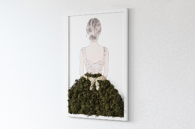 Moss wall art Ballerina
