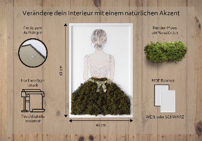 Moss wall art Ballerina