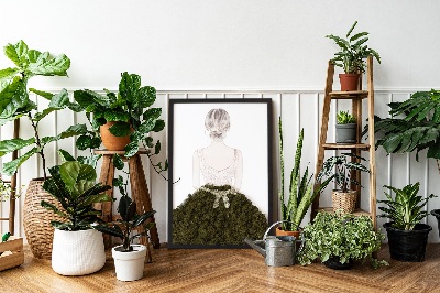 Moss wall art Ballerina