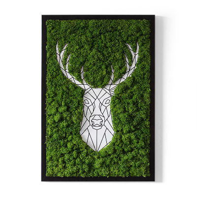 Moss picture Geometric deer