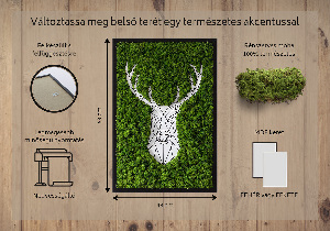 Moss picture Geometric deer